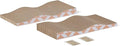 Amazon Basics Cat Scratching Post, Cat Scratch Pad for Indoor Cats with Catnip, Single Layer with Curve, 16.5 x 8.1 x 1.6 in, 2-Pack