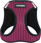 Voyager Step-in Air Dog Harness - All Weather Mesh Step in Vest Harness for Small and Medium Dogs by Best Pet Supplies - Harness (Fuchsia 2-Tone), X-Large