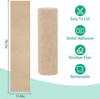 Trimmable Cat Scratcher Mat 2PCS, 78.7"x15.8" Self-Adhesive Cat Scratching Carpet Pad Replacement for Cat Tree Shelves, Steps and Posts, DIY Cat Scratch Couch Furniture Protector