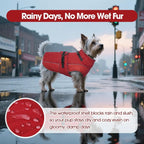 QBLEEV Warm Dog Jacket - Reflective, Adjustable Winter Coat with Turtleneck for Cold Weather, Waterproof Fleece Snowsuit for Small, Medium, Large Dogs