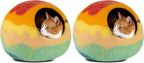 MEOWFIA Cat Cave – Premium Felt Cat Bed for Indoor Cats, Handmade 100% Merino Wool, Cat (Medium, Tucson Sunset) (Pack of 2)