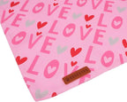 ADOGGYGO Valentine Dog Bandana, Heart and Love Pet Scarf, Premium Durable Fabric, Red Pink Valentine Bandanas for Large and Extra Large Dogs (X-Large)