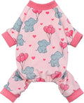 Fitwarm Elephant Fleece Dog Pajamas, Cozy Winter Clothes for Small Dogs Girl, Cute Pet Outfit, Pink, Blue, XXL