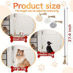 Patelai 3 Pcs Dog Bell for Door Potty Training Decorative Hanging Dog Door Bells Wooden Beads Adjustable Small Puppy Supplies for Pets Puppies Potty Training Accessories, 3 Colors