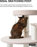 Extra Large Cat Tree for Maine Coon,65 Inches Tall Cat Tree Tower for Indoor Cats Large Adult 20 lbs,XXL Heavy Duty Luxury Sturdy Cat House with Big Hammock,Sisal Scratching Post,Condo