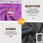 BEAUTYZOO XS Dog Sweaters, Soft Fleece Vest Pullover Dog Jacket with D-Ring Leash Attachment, Warm Winter Dog Clothes Cold Weather Doggy Chihuahua Sweater for Small Dogs Cats Boy or Girl, Purper XS