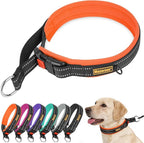 Mayerzon 1.5" Wide Martingale Collar for Large Medium Small Dogs Pitbull German Shepherd, No Pull Reflective Slip Martingale Dog Collar with Buckle Soft Padded for Walking Training(Orange, M)