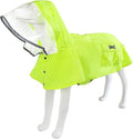 Dog Raincoat Waterproof Rain Poncho with Hoodie, High Reflective Adjustable Pet Rain Jacket with Leash Hole for Small Medium and Large Dogs (Fluorescent Green, XX-Large)