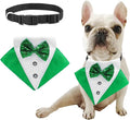 St.Patrick's Day Dog Tuxedo Bandanas Costume Pet Green Irish Outfits Adjustable Saint Patrick's Day Dog Scarf Bow Tie Collar for Large Dogs Cats Cosplay Party Dress Doggie Bibs (Grenn, Medium)