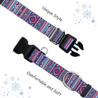 Martingale Collar for Dogs with Buckle No Pull Adjustable Nylon Limited Slip Training Dog Collars (Purple Tribal, Medium)