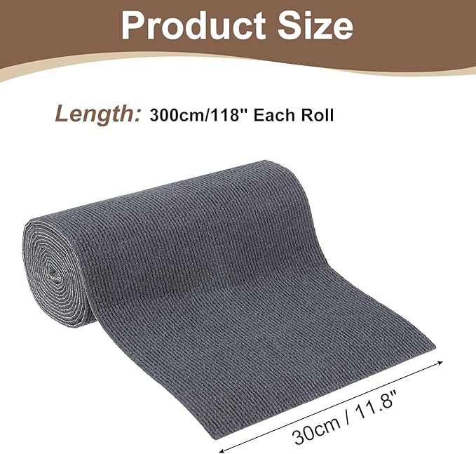 uxcell Self-Adhesive Cat Scratching Mat, 1 Roll 118" x 11.8" Couch Protector from Cat Claws for DIY Sofa, Wall, Doors, Cut Anti Cat Scratch Pad Carpet Mat, Dark Gray