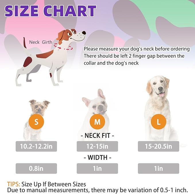 KOOLTAIL Martingale Collar for Dogs for Small Medium Large Dogs, Soft Padded Nylon No Pull Dog Collar with Buckle, Adjustable No Slip Heavy Duty Durable Puppy Training Collar for Boys Girls, M