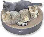 2 in 1 Round Cat Scratching Board, Cardboard Cat Scratcher for Indoor Cats, Corrugated Cat Scratch Pad for Grinding Claws and Rest (23.6")