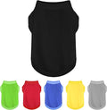 Elevate Your Dog's Fashion Quotient with Colorful and Breathable Sleeveless Cotton Shirts! Perfect Pet Apparel for Small to Medium Dogs Black 4XL