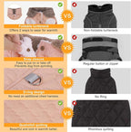 BEAUTYZOO Winter Dog Coat with Harness Built in, Warm Dog Puffer Jacket Vest Padded Fleece Cold Weather Coats Windproof Waterproof Snow Jackets Clothes for Small Medium Puppy, Pink XS