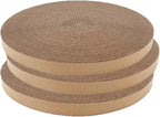 Cat Scratching Board for Indoor Cats,Scratch Pad Pro for Cats,Round Cat Scratcher Refill,Natural Recycled Corrugated Cardboard Supports Pet Behavior and Relieves Stress- 3 Count