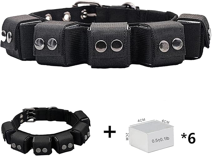Tactical Weighted Dog Collar - Weights for Training & Exercise - Small, Medium, Large Dogs