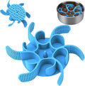 Dog Slow Feeder Bowls Silicone Spiral Pet Food Feeder Insert to Slow Down Eating for Large Medium Small Breed Dogs Perfect with Stainless Steel Glass Ceramic Pet Bowls (Blue)