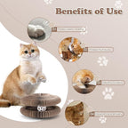 Magic Organ Cat Scratcher Board, Foldable Cat Toy with Bell Cat Grinding Claw, Interactive Cat Scratcher Pad Toy for Indoor Cats