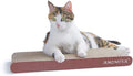 AMZNOVA Cat Scratcher Rescratch Cat Scratching Board, Scratching Pad with Catnip for Indoor, Flat Cardboard Scratcher Scratch Board for Kitten, Narrow, Wood Floor Print