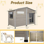 51.2" L Extra Large Weatherproof Dog House, Chew-Proof Iron Frame Kennel for Small & Large Breeds