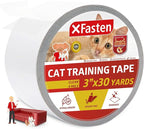 XFasten Anti-Scratch Cat Training Tape, 3-Inches x 30-Yards - Door, Couch, Furniture and Leather Scratch Guard Protector Tape for Cats and Pets