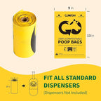 Certified 100% Home Compostable Poop Bags for Dogs, 270 Count Guaranteed Leak Proof and 18 Microns Extra Thick Waste Bag, 18 Rolls of Plant Based Doggie Poop Bag, No Scented with ASTM D6400 & EN13432