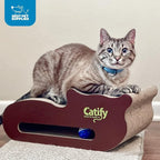 Best Pet Supplies Catify Cat Scratcher, Fun Interactive Scratchers, Posts, Poles, Claw Safe, Furniture Saver Indoor Play Support Natural Cat Behaviors Heavy Duty - Cat-Shape, 18.5 x 10.75"