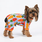 Fitwarm Carrot Dog Flecce Pajamas, Funny Easter Outfit for Small Dogs Boy Girl, Cute Pet Clothes, Blue, Orange, Red, Green, XXL