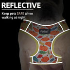 PUPTECK Thanksgiving Fall Small Dog Harness and Leash Set, No Pull Adjustable Puppy Cat Harness, Reflective Soft Mesh Pet Vest Small Sized, Leaves, S