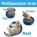 Cat Scratching Board for Indoor Cats,Scratch Pad Pro for Cats,Round Cat Scratcher Refill,Natural Recycled Corrugated Cardboard Supports Pet Behavior and Relieves Stress- 3 Count