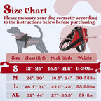 rabbitgoo Dog Harness Small Sized, No Pull No Choke Pet Vest, Easy Wearing with One Buckle, Reflective, Adjustable Pet Harness with Molle for Walking, Training, Red, S