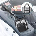 Petmolico Cat Carrier Soft-Sided Pet Bag for Small Medium Cats Puppies 16LBs - Airline Approved Pet Travel Carrier 3 Open Doors (Medium,Grey-X863)