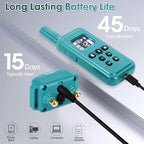 Ultra-Small Dog Shock Collar, Ultra-Thin & Light Dog Training Collar with Remote for Small Dogs 5-15lbs & Medium Large Dogs, 2000ft Range, Waterproof, Rechargeable,Cyan