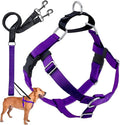 2 Hounds Design Freedom No Pull Dog Harness, Adjustable Harness and Leash Set, Easy Walking & Comfortable Control, Fits Small, Medium & Large Dogs, Solid Colors, Made in USA, 1" XL, Purple