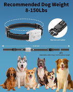 Dog Shock Collar, Dog Training Collar with Remote Control 3300FT Range, Electric Collar with Smart Light, Rechargeable Waterproof E Collar with for Small Medium Large Dogs(2pc-BB)