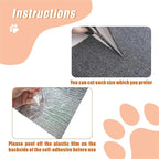 78.7"x15.8" Trimmable Cat Scratching Mat, Self-Adhesive Cat Scratch Furniture Protector Cat Scratching Post Carpet Covered Tree Shelves Replacement, Extra Large Cat Wall Climbing Carpet, Dark Gray