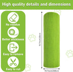 Trimmable Cat Scratching Post Carpet Covered 78.7”x15.8” Self-Adhesive Cat Tree Shelves Replacement Parts Mat Cat Scratcher for Cat Tree Shelf Steps Couch Furniture DIY Protector（Green）