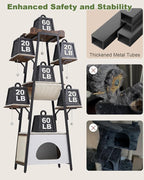 74-Inch Modern Cat Tree Tower for Large Cats, Multi-Level Cat Tower with Scratching Board, Large Perch, Hammock, Removable Pads, White