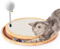 Cat Scratcher, Rolufy Cat Natural Sisal Scratching Pad, Kitten Interactive Toy with Ball Track Spring Ball for Chasing Hunting Mental Physical Exercise Puzzle