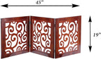 3-Section Adjustable and Scrolled Wooden Pet Gate by Etna
