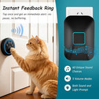 Halo Paw Smart Dog Door Bell – Touch-to-Ring BK Dog Bells to Go Outside, LED Light Wireless Dog Buttons & Dog Clicker for Communication, Waterproof Bell for Dogs to Ring to Go Potty(1 Bell & 1 Chime)