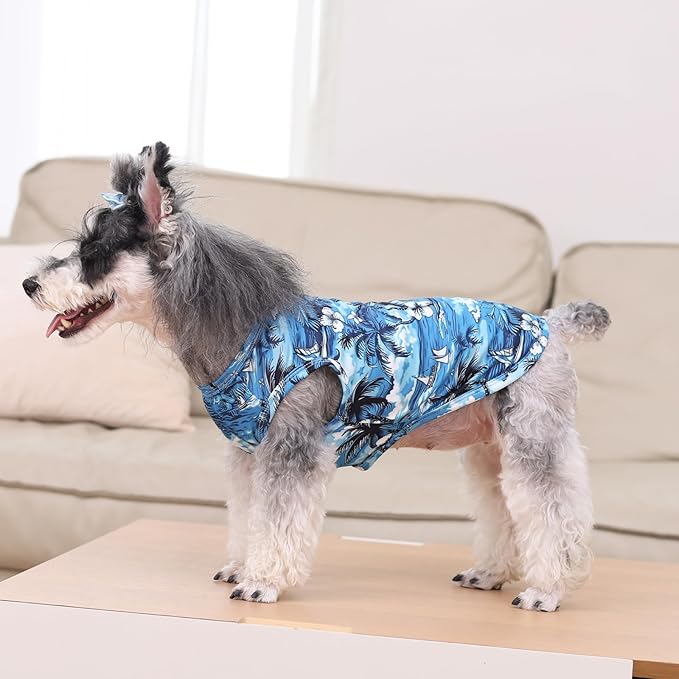 CuteBone Dog Shirts 2-Pack Soft Pet Clothes Breathable Summer Vest for Small Puppy and Stretchy Cat Apparel 2BX19XS