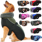 IECOii Extra Warm Reflective Dog Jacket Winter Coat with Buckle - Fleece Turtleneck for Small to Extra Large Dogs in Cold Weather