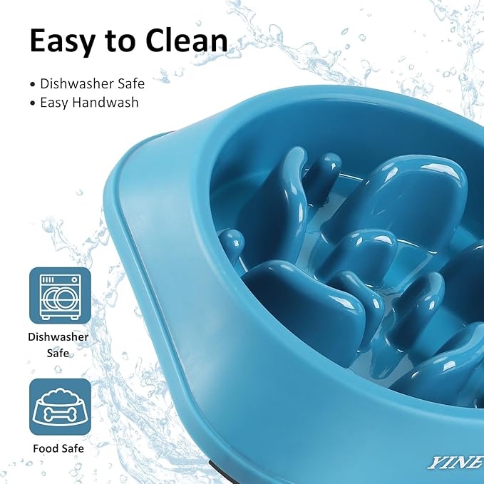 2PCS Slow Feeder Dog Bowls, Pet Supplies That Slow Down Eating, Pet Food Bowls, Maze Dog Puzzle Feeder for Medium Breed