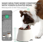 yoken Elevated Dog Bowls,[Prevention of Vertebrae Disease][Super Non-Slip] Dog Bowl with Stainless Steel Bowl,High Capacity,for Large Dogs