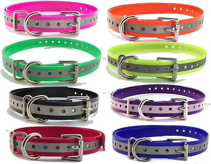 Universal 27 ½” X ¾” Replacement Band Strap for Dog Training Collar - Adjustable Waterproof TPU for Remote E-Collar, Static/Vibration Shock Trainer