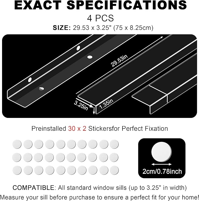 Ultra Clear Window Sill Protector - Scratch & Chew Proof Pet Guard for Dogs & Cats, Easy Install Transparent Ledge Cover, No Residue