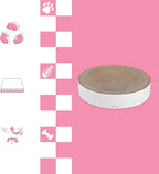CSR1010I Nelson 20.13" Modern Cardboard Round Bowl Cat Scratcher with Catnip, Cloud