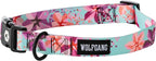 Wolfgang Heavy Duty, Adjustable Dog Collar with Quick Release Nylon Buckle for Walking & Training, DigiFloral Print, Medium